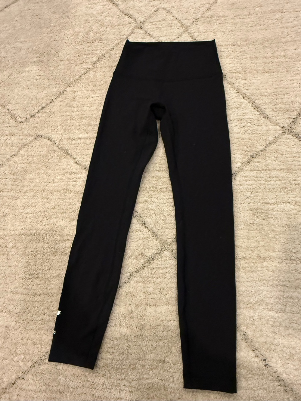 Lululemon Black Align High Waisted Leggings With “Lululemon” on Side Pant Size 4